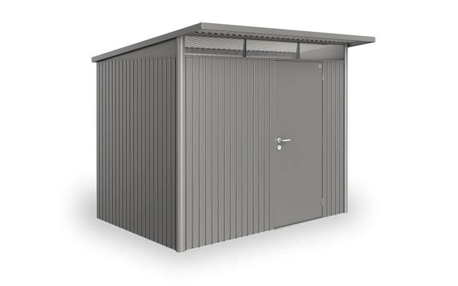 Biohort Gartenhaus Metall-Gerätehaus AvantGarde A5 silber-metallic Doppeltüre